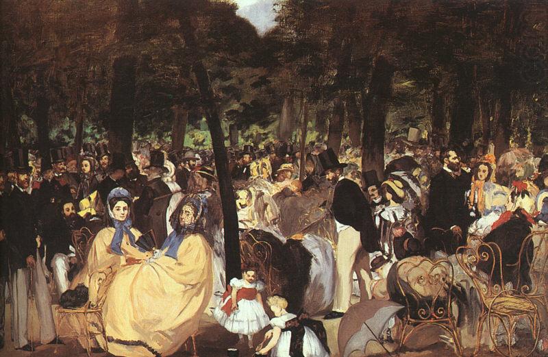 Edouard Manet Concert in the Tuileries china oil painting image